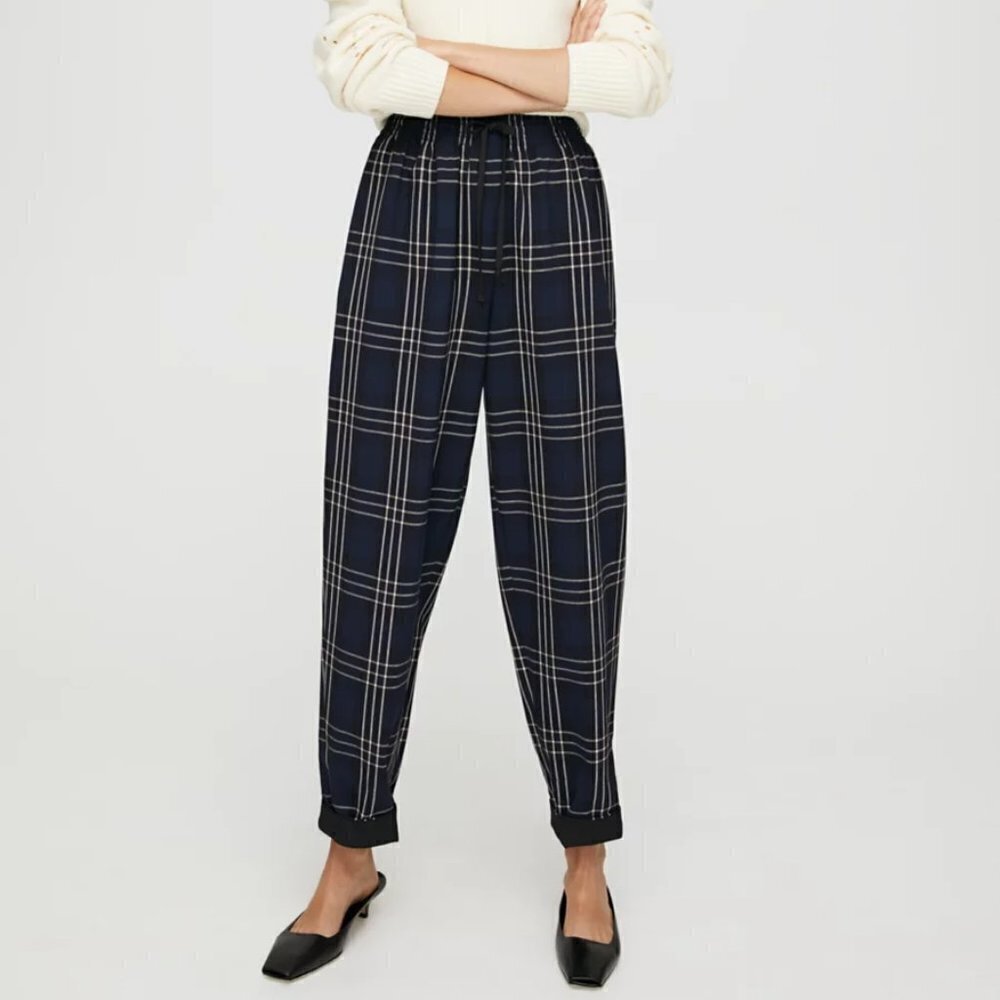 Aritzia Wilfred Soleste Pants- High Waisted Drawstring Pant - Picture 3 of 16